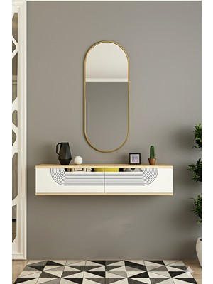 Feyza Design 120CM Çok Renkli Dresuar - Modern Antre Mobilyası