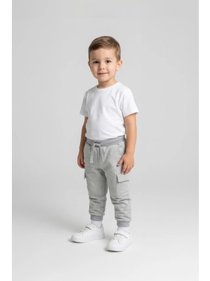 Luess Erkek Çocuk %100 Pamuk Kargo Cepli Eşofman Altı ( 6 Yaş 9 Yaş)