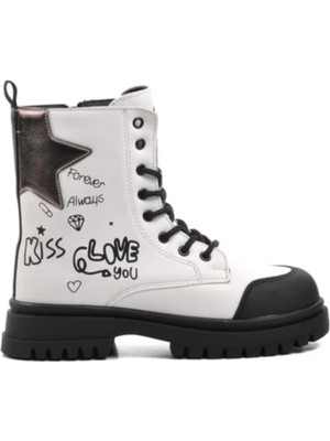 Pepino PK23-1566 Kız Çocuk Patik Bot Beyaz