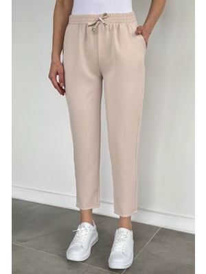 Gülseli Kadın Bel Lastikli Kumaş Pantolon P-00020914