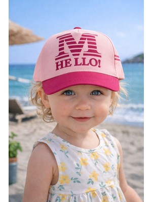 Aydın Şapkacınız 1-3 Yaş Kız Çocuk Siperli Şapka Cırtlı Ayarlanabilir Günlük Kullanım