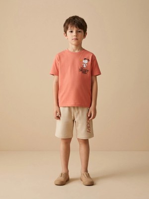 Alyakids Erkek Çocuk Sevimli Karakter Baskılı Şortlu Takım