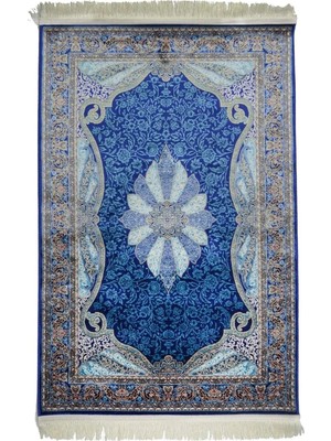 Kilim Co. Klasik Madalyon Desenli Bambu Salon Antre Yatak Odası Mutfak Halısı