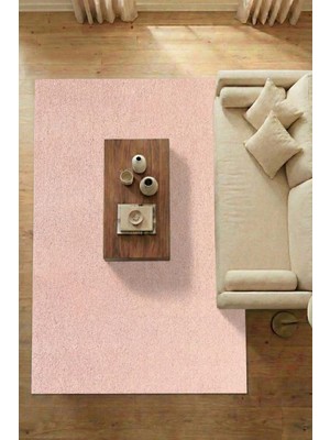 Dekozer Mabel Pembe Yumuşak Tuşeli Halı | 6 Renk Seçeneği • Kaymaz Taban • Yıkanabilir