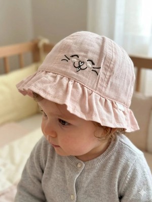 Benitto Kids Kitti 0-18 Ay Kedi Baskılı Kız Bebek Fötr Şapka