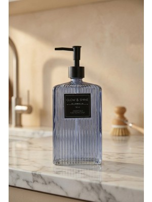 Acar Raschel Cam Sıvı Sabunluk Mavi - 780 ml