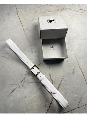 İstanbul Belt Klasik Deri Kadın Kemer – 3 cm – Parlak Altın Ton Tokalı – Dayanıklı, Şık & Gerçek Deriden Kemer