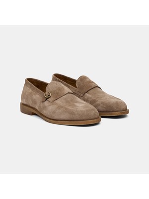 Desa Erkek Vizon Metal Detaylı Süet Loafer