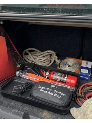 Mestore Trafik Seti Acil Durum Araç Güvenlik Kiti Yangın Tüpü ve Reflektörlü