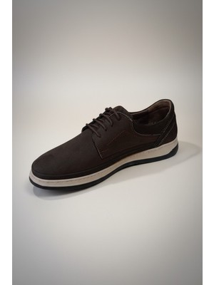 Modayak Ata Kahve Bağcıklı Günlük Erkek Hakiki Deri Ayakkabı