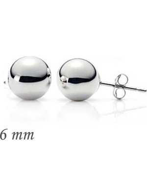 Gumush Gümüş Top Küpe - 6 mm