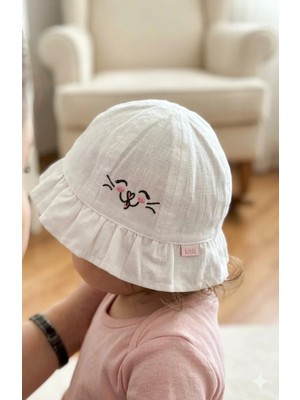 Benitto Kids Kitti 0-18 Ay Kedi Baskılı Kız Bebek Fötr Şapka