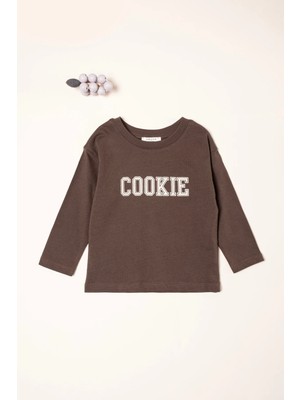 Vauva Sweat Uzun Kollu Ince Tişört Baskılı Uzun Kollu Kız Erkek Sweat