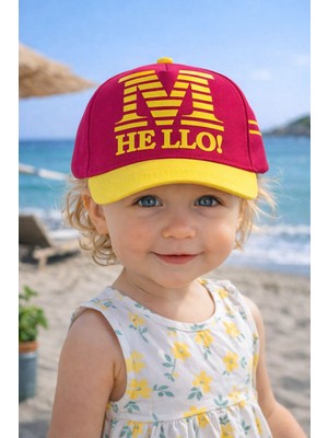 Aydın Şapkacınız 1-3 Yaş Kız Çocuk Siperli Şapka Cırtlı Ayarlanabilir Günlük Kullanım