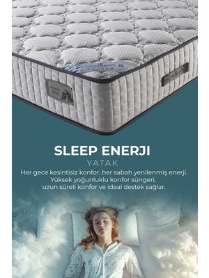 Enerji Model Full Ortopedik Yatak 30 cm |  Orta Sert Terletmez Kumaş, 7 Yıl Çökmeme  Garantili