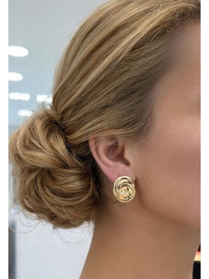 Iç Içe Geçmiş Halka Küpe - KP01013