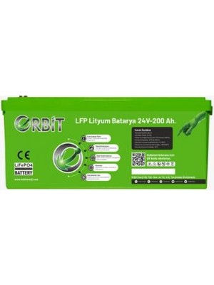 Orbit 24V 210AH Lifepo4 Lityum Akü Abs Kasa Derin Döngü Solar Karavan Enerji Depolama Bataryası