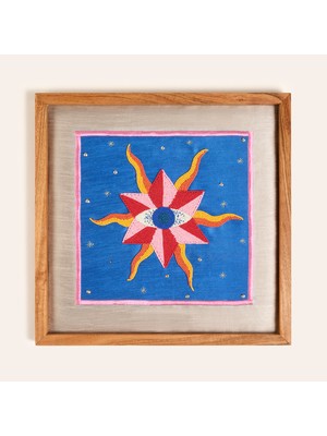 Zsa Zsa Zsu Dadrı El İşi Boncuklu Ağaç Tablo 40x40 Cm Mavi