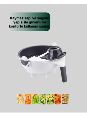 Feedback 5 Fonksiyonlu Döner Süzgeçli Rende ve Dilimleyici Aparat