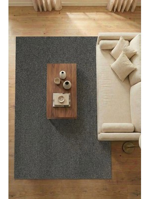 Dekozer Mabel Antrasit Yumuşak Tuşeli Halı | 6 Renk Seçeneği • Kaymaz Taban • Yıkanabilir