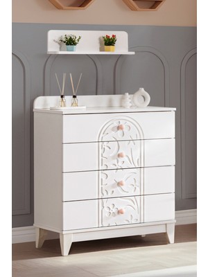 Setay Şifonyer, Garden 4 Çekmeceli Şifonyer - Beyaz