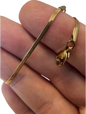 Uretti - Nerman 4053 3310 Gold Çelik Ince Zincir Bileklik