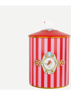 Pip Studio Love Birds Kırmızı Pembe Porselen Saklama Kabı 1300 ml