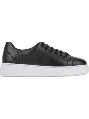 Ziya, Erkek Hakiki Deri Sneaker 161423Z514 Siyah