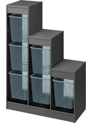 IKEA Gri Çok Amaçlı Saklama Ünitesi 99X44X94 cm Çocuk Odası Oyuncak Dolabı Düzenleyici