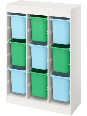 IKEA Çok Renkli Kullanışlı Saklama Ünitesi 99X44X94 cm Çocuk Odası Oyuncak Dolabı Düzenleyici