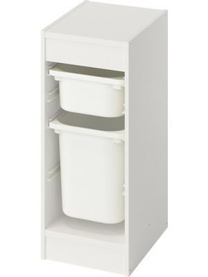 IKEA Beyaz Kullanışlı Saklama Ünitesi 34X44X56 cm Çocuk Odası Oyuncak Dolabı Düzenleyici