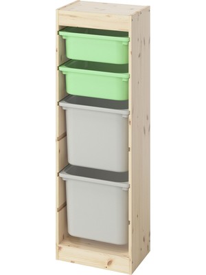 IKEA Çam Kullanışlı Saklama Ünitesi 44X30X91 cm Çocuk Odası Oyuncak Dolabı Düzenleyici