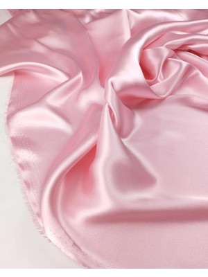 Kumaş Parça Açık Pembe Renkte Saten 145X245CM