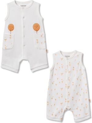 BabyCosy Organic Wear Bebek Şort Kollu Tulum, %100 Organik Pamuk, Bebek ve Yenidoğan Serisi - CSY3060