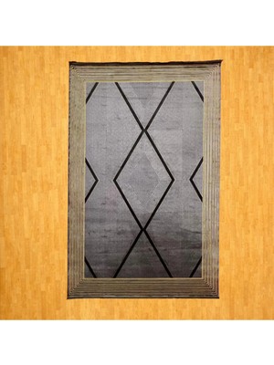 Mevlana Bazaar Geometrik Elmas Desenli 200 x 300 Bambu Yün Halı