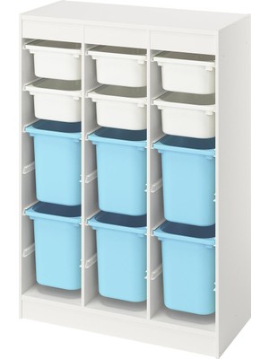 IKEA Beyaz Kullanışlı Saklama Ünitesi 99X44X94 cm Çocuk Odası Oyuncak Dolabı Düzenleyici