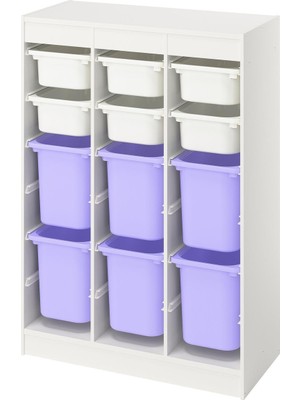 IKEA Beyaz Şık Saklama Ünitesi 99X44X94 cm Çocuk Odası Oyuncak Dolabı Düzenleyici