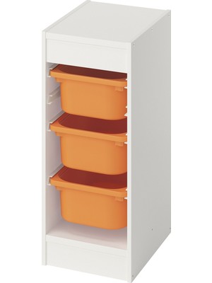 IKEA Beyaz Çok Amaçlı Saklama Ünitesi 34X44X56 cm Çocuk Odası Oyuncak Dolabı Düzenleyici
