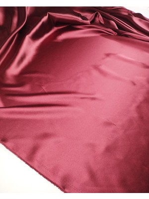 Kumaş Parça Bordo Renkte Saten Kumaş En: 145CM