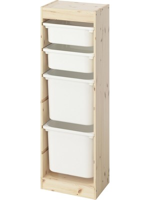 IKEA Çam Çok Amaçlı Saklama Ünitesi 44X30X91 cm Çocuk Odası Oyuncak Dolabı Düzenleyici