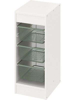 IKEA Beyaz Çok Amaçlı Saklama Ünitesi 34X44X55 cm Çocuk Odası Oyuncak Dolabı Düzenleyici