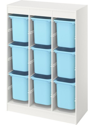 IKEA Beyaz Çok Amaçlı Saklama Ünitesi 99X44X94 cm Çocuk Odası Oyuncak Dolabı Düzenleyici