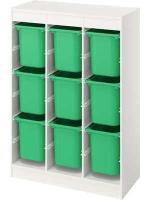 IKEA Beyaz Dayanıklı Saklama Ünitesi 99X44X94 cm Çocuk Odası Oyuncak Dolabı Düzenleyici