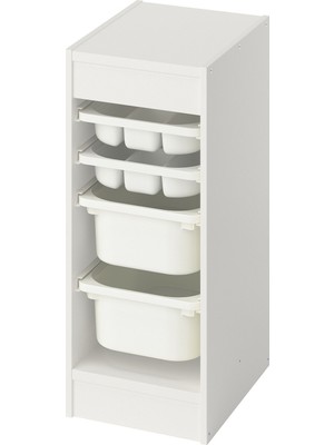 IKEA Beyaz Dayanıklı Saklama Ünitesi 34X44X56 cm Çocuk Odası Oyuncak Dolabı Düzenleyici