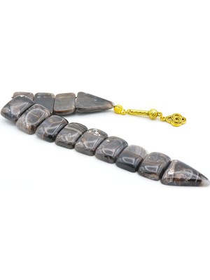 Murty99 Iri Taneli Hareli Kahverengi Toz Kehribar Balık Tesbih