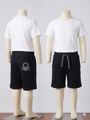 Benetton Erkek Çocuk Siyah Şort