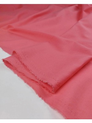 Kumaş Parça Pembe Renkte Pamuk Vual 145X200CM