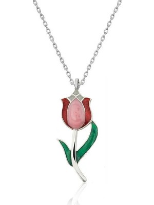 Inure Jewelry Gümüş Lale Bayan Kolye