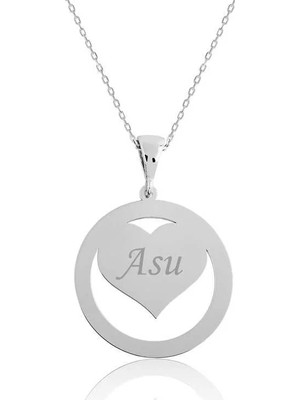 Inure Jewelry Gümüş Aşk Çemberi Isimli Bayan Kolye