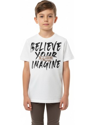 Toontoy Erkek Çocuk Bisiklet Yaka Kısa Kollu Baskılı Tişört 24991